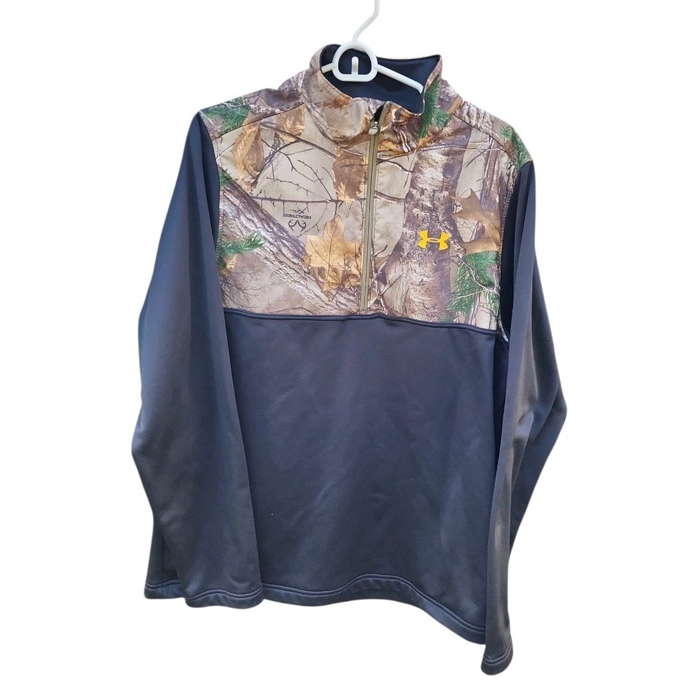 Under Armour Men's  Loose 1/4 Zip Black/ Camoflauge Men's Size‎ Large